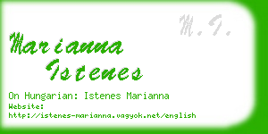 marianna istenes business card